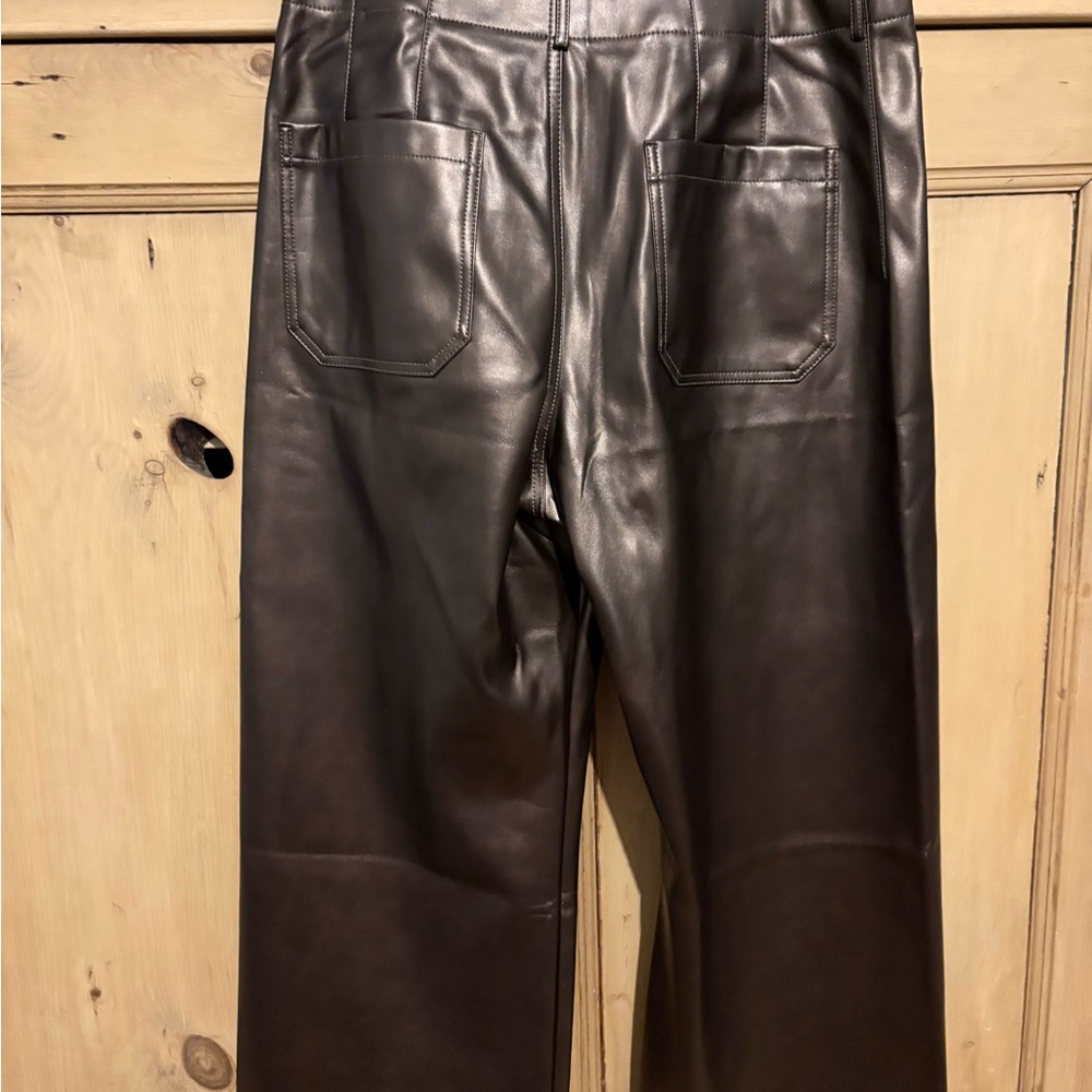 Woman’s pho leather bronze cropped pants size 32 waist from Anthro
